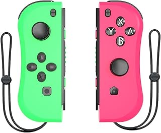 Hong TTH - Joy-con Pendants Necklace Stone Joycon Bead Surfer Necklace Joy-con, Black and Blue Beads for Men Joycon Jewelry