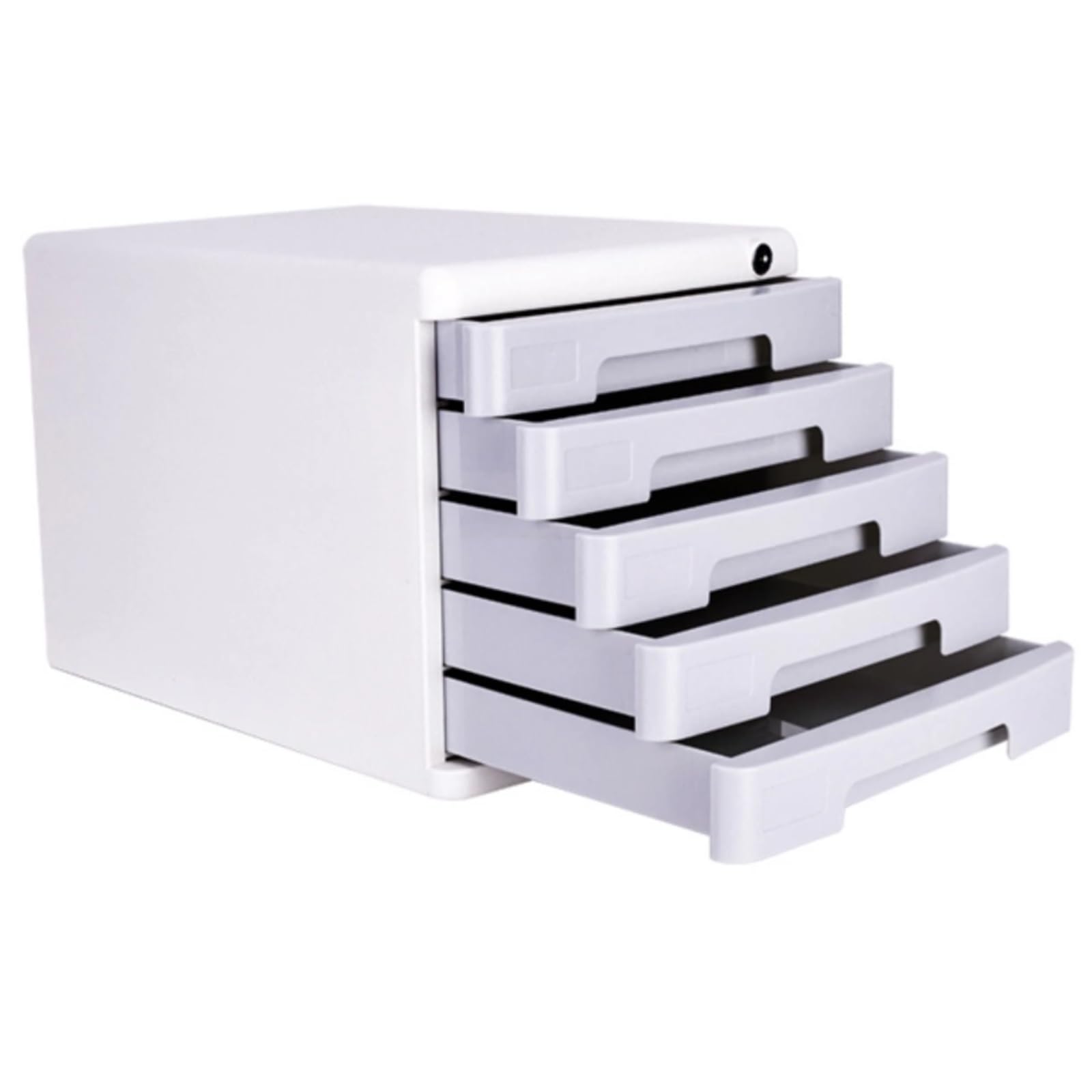 ASerZenith 5-Tier Lockable File Cabinet - A4 Desktop Nizer For Papers Folders & Archives - Secure Office Storage Box For Home & Workspace