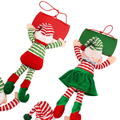 Yecence Christmas Hanging Ornaments 44" Tree Décor Door Decorations Party Decorative Xmas Elves Boy And Girl Set Of 2 #TOP4
