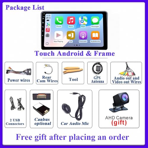 Radio Coche 2 DIN para Fiat Panda con Android Auto y GPS multimedia 32G 6