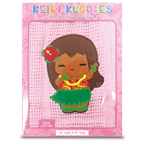100% Cotton Baby Keiki Kuddles Blanket Island Yumi Aloha Pink