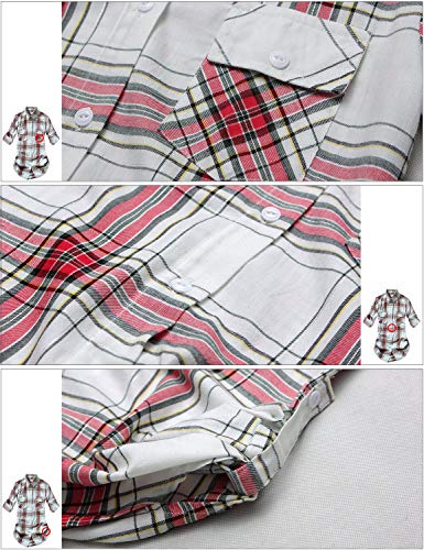 Image of Match Women's Long Sleeve Plaid Flannel Shirt #2021