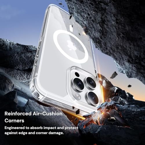 Image of Back Cover Case + Screen Protector for Apple iPhone 14 Pro | Mag-Safe Compatible | Transparent Mobile Phone Back Cover for i Phone 14 Pro | i Phone 14Pro TPU Transparent Back Cover