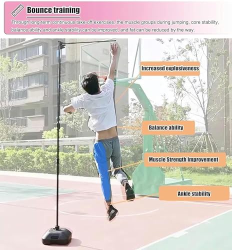 Pionowy tester skoków, regulowany pionowy tester skoków 2,5 m-3,6 m | zdrowie i fitness pionowy Challenger dla sportowców | Popraw umiejętności skoków i pomiar wydajności