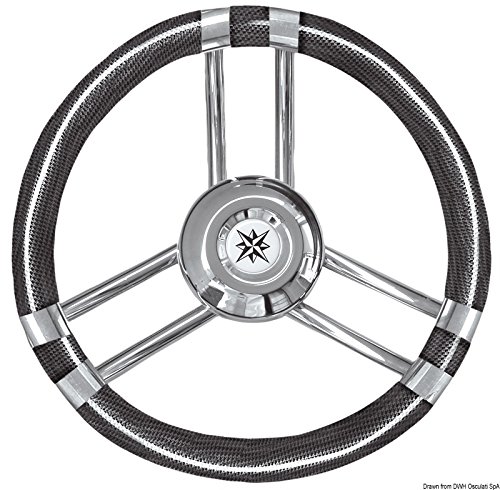 OSCULATI Volante C Inox/Carbonio 350 mm