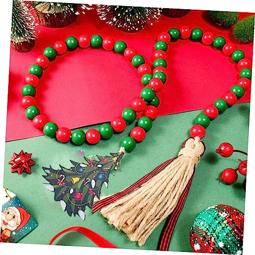 Guirnalda de cuentas de madera navideñas para decorar tu pared con calidez 7