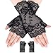 HSLPSM Damen Spitze Fingerlose Handschuhe, Netzhandschuhe, Schwarz Gloves Spitzen, Spitzenhandschuhe für Damen Mädchen Braut Hochzeits Handschuhe Abschlussball Tea Party Kostüm Zubehör Baby,Schwarz günstig Kaufen-HSLPSM Damen Spitze Fingerlose Handschuhe, Netzhandschuhe, Schwarz Gloves Spitzen, Spitzenhandschuhe für Damen Mädchen Braut Hochzeits Handschuhe Abschlussball Tea Party Kostüm Zubehör