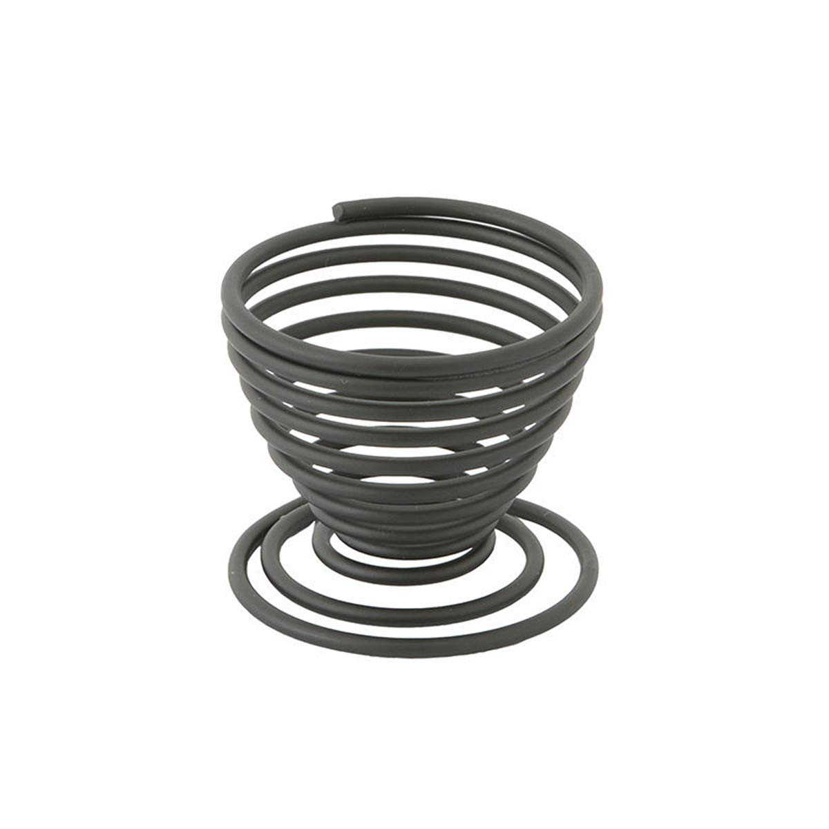 PEGANE Lot de 12 Coquetiers en métal laqué Noir - Ø 50 mm