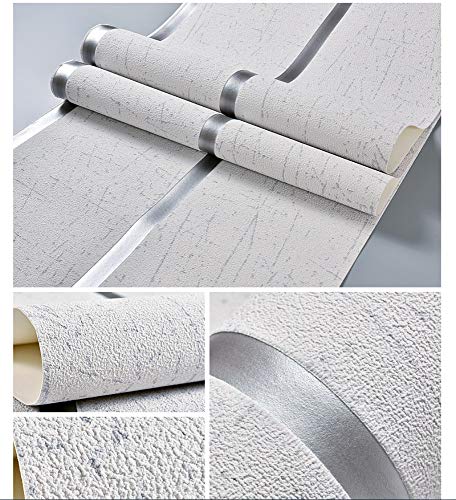 Murales papel pintado Raya de mármol gris plata no tejido papel de...