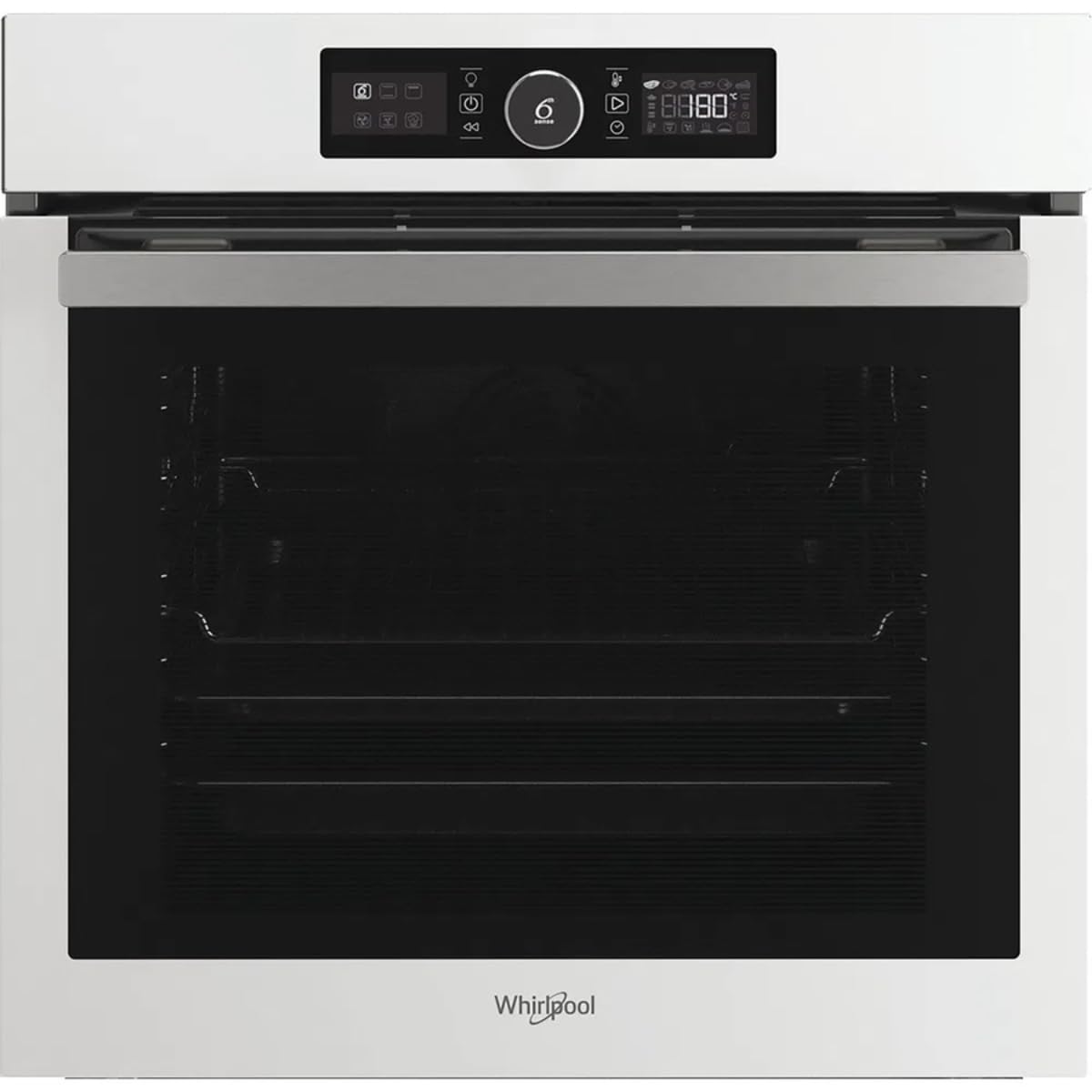 Four encastrable pyrolyse Whirlpool AKZ96290WH - Four pyrolyse Blanc - multifonction - Chaleur tournante ou pulsée - 73 litres - Porte froide (4 vitres) - Classe énergétique A+