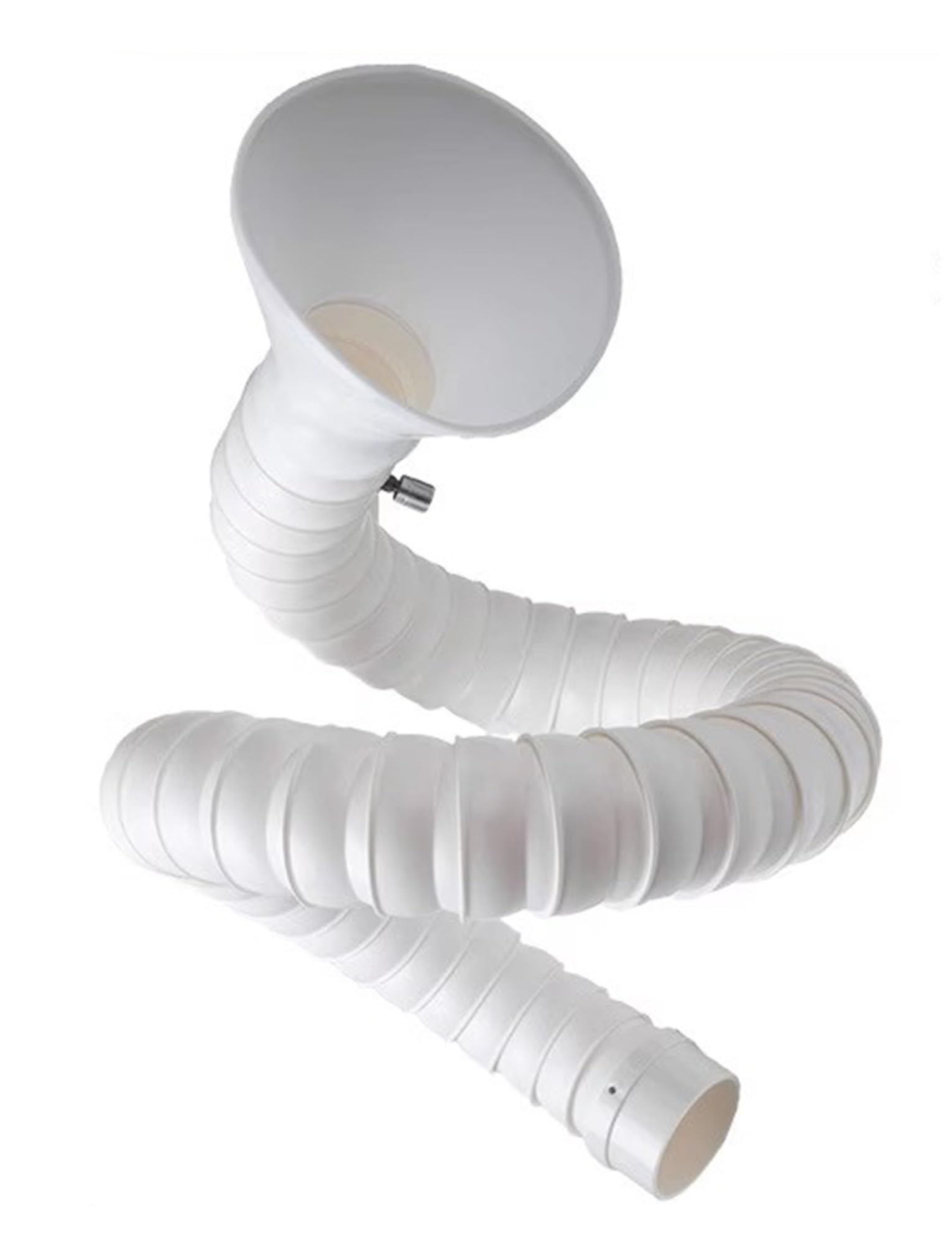 AMZBNEIDI Milageto Fume Extractor Arm Adjustable PVC Flexible Duct Hose With Adjustable Valve For Air Smoke Dust Removal, Multiple Sizes(Dia 7.5cm/2.9in,150cm/59in)