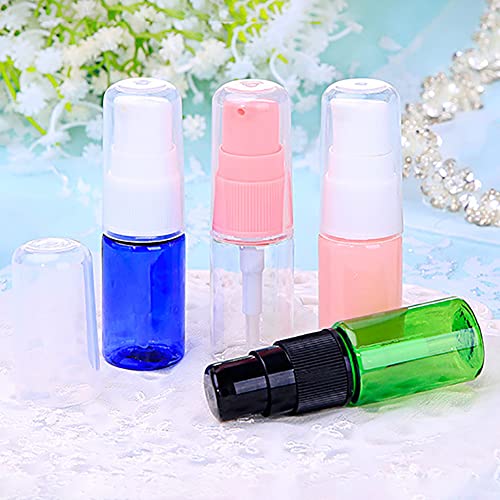 FSSTUD 12 Stück 10ml Mini Lotion Pump Flaschen Leere Nachfüllbare Kosmetikflaschen Creme Lotion Spender Reise Foundation Behälter Make-up Proben Fläschchen Behälter Transparent
