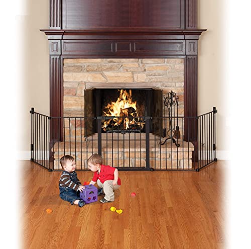 Kidco G6602 Hearth Gate Black Bundle Fits 137" (2) Items (1) G3111 Hearth Gate And (1) G4301 9" Extension #TOP7