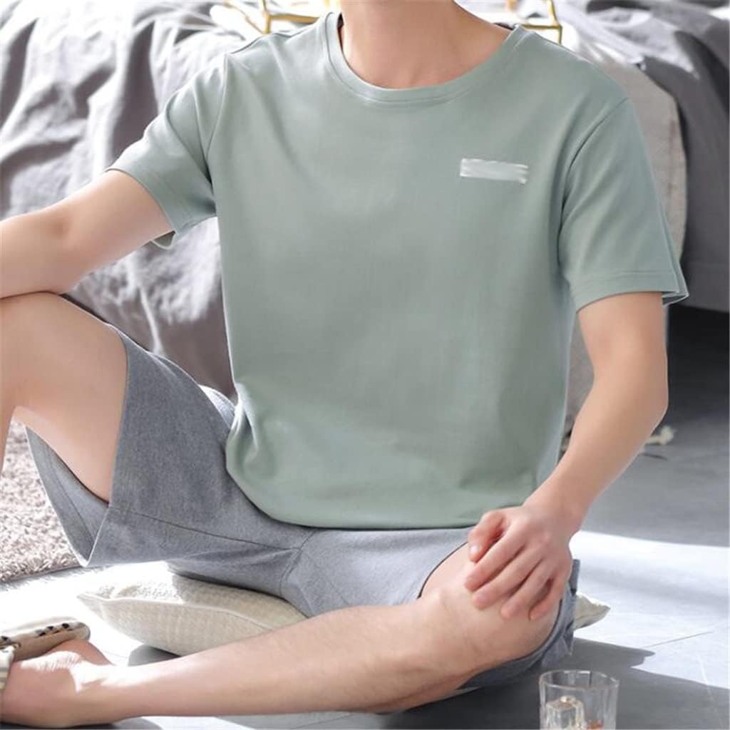 Casual Can Be Worn Outside Home Wear Pajamas Men's Cotton Short-sleeved Shorts