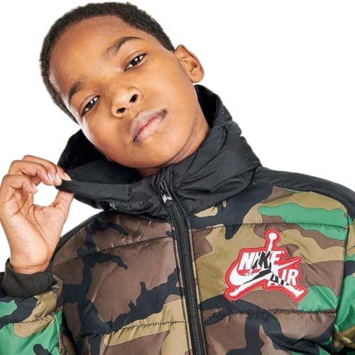 Nike Air Jordan Jumpman Classic Puffer Jacket Big Kids Boys' (Olive Canvas) Size Small2