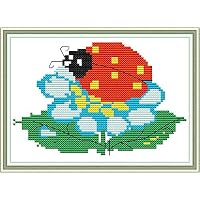Kit Broderie Point De Croix Complet Paysage Ruisseau 11ct - Canevas Pré-Imprimé Débutant Adulte Kit Point De Croix Débutant Adulte