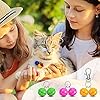 32-Pieces-Cat-Dog-Collar-Bells-Colorful-Pet-Bell-Dog-Collar-Charm-Bells-with-16-Round-Key-Rings-4-Buckles-Pet-Necklace-Pendant-Accessories-for-Puppy-Kitten-Potty-Training 32 Pieces Colorful Dog Collar Bells