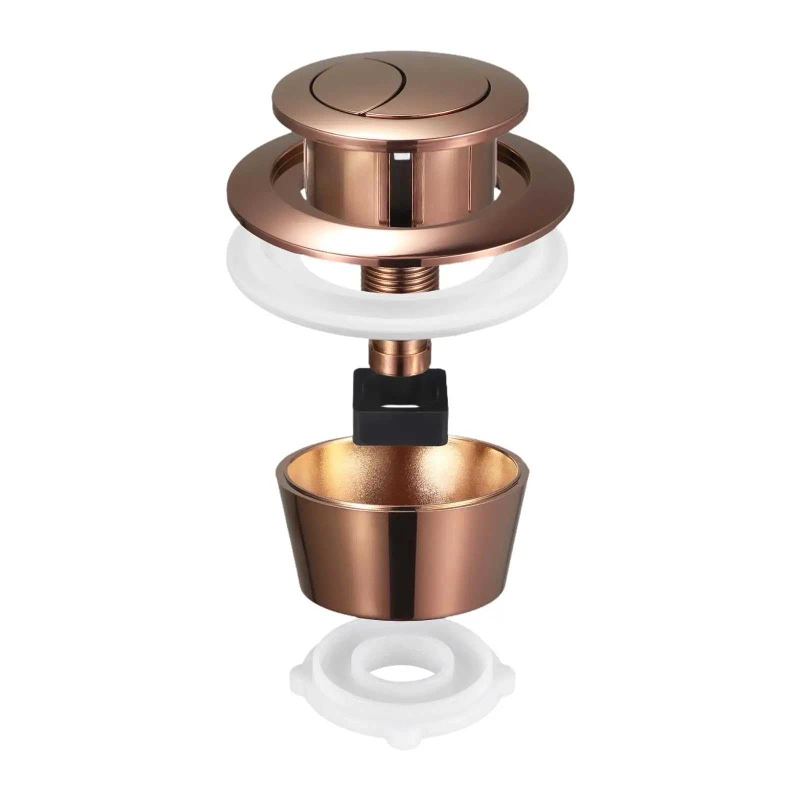 Kxaoxgrc Rose Gold Toilet Push Button Flush Replacement, Toilet Flusher 2Pcs Multicolor Flush S Dual Tank Button Water Saving Bathroom(Rose Gold)