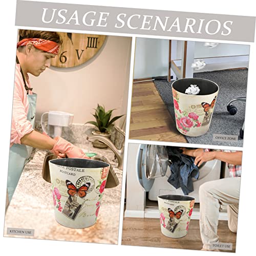 STOBOK Leder-Mülleimer Auto-Aufbewahrungsbox Aufbewahrungsbehälter Kunststoffbehälter Pu-Leder-Abfallbehälter Mülleimer Outdoor-Müllaufbewahrungseimer Praktischer Müllbehälter – Bild 3