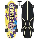  VOMI Surf Skate Street Surfing Skateboard Carving Skate Surfskate, Cruiser Board Complet, Roulements à Billes ABEC-11, érable Decks, pour Pumpping Zelfrijdend,D