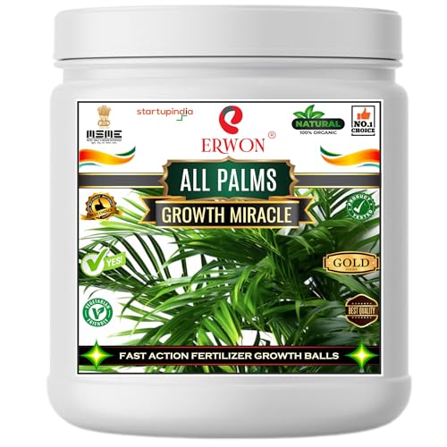 Image of Erwon All Palms GROWTH MIRACLE Fertilizer, Fast Action Organic Granules for rapid Overall Healthy Growth of all palms Plants. (900 gm)