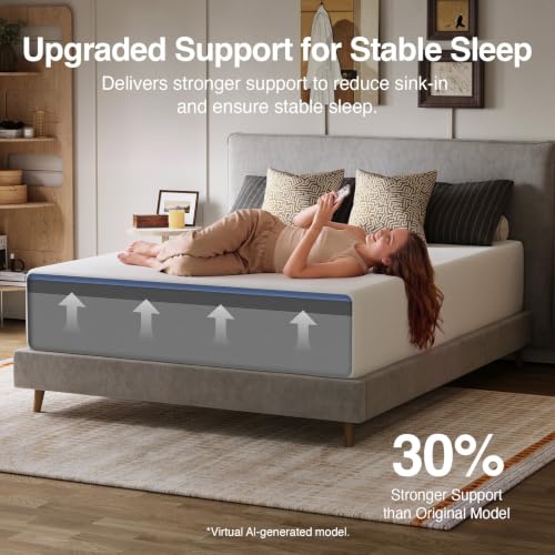 Image of Novilla 14 Inch California King Size Memory Foam Mattress, Upgraded Support