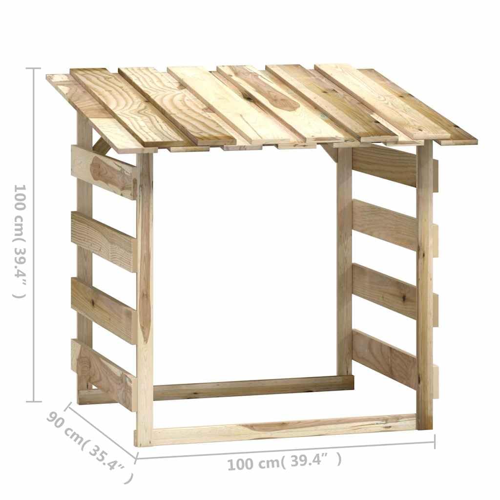 Pergole z dachem 2 szt. Impregnowane drewno sosnowe 100x90x100 cm