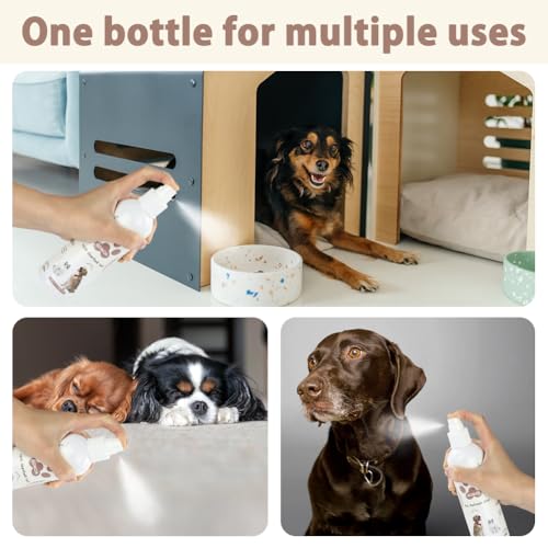 Aomig Hundeparfüm Gegen Geruch Fellpflege Hund Pfirsichparfüm Katze Fellpflegespray für Hunde Geruchsentferner Katze Fellpflege Pflegt Langzeit Deospray Geruchsneutralisierer Hundeparfüm Spray (200ml)