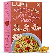 Lupii Lupini Bean Pasta - High Fiber, High Protein, Low Carb Pasta - Low Calorie Elbow Macaroni -...