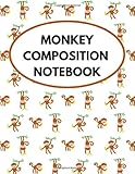  MONKEY COMPOSITION NOTEBOOK: Journal notebook cute gifts cute stationary sloth gifts for women cute school supplies (110 pages, 8.5x11 in) notebooks ... stationary note book things to write in ...