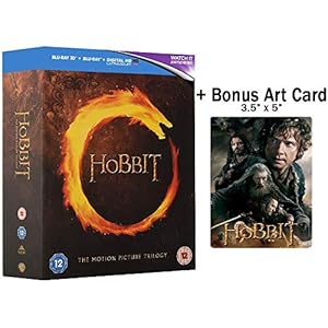 The Hobbit: Complete Movie Trilogy Blu-ray Box Set (REGION FREE) with Exclusive Special Features + Bonus Art Card