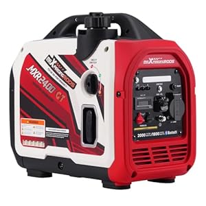 maXpeedingrods 2000W Inverter Stromerzeuger Benzin Notstromaggregat mit Bluetooth® App Datumsüberwachung, 15 kg, mit USB und 230V Steckdosen für Campen Festivals und Hausgebrauch