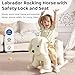 Baby Rocking Horse,Labrador Wooden Rocking Horse for Toddlers 1 Year Old Cute Dog Stuffed Plush Ride-on Toy Rocking Animal for Baby Boys and Girls Nursery/Child Christmas or Birthday Gift