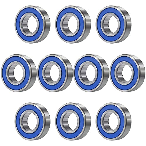 FOCMKEAS MR83-2RS 10 PCS Miniature Deep Groove Ball Bearing 3×8×3mm Double Blue Rubber Sealed Ball Bearing Chrome Steel P0 Z2 Bearing for Industrial Machine,Power Tools and Mechanical Equipment