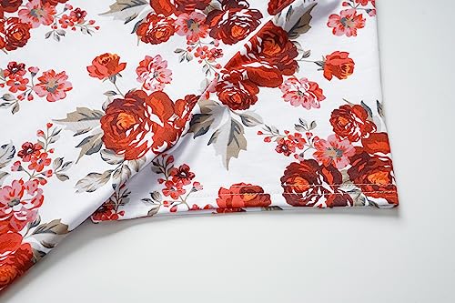 Image of Vozanet Women's V Neck Sexy Pajamas Capri Sets Mexican Style Floral Sleepwear 2PCS Totem Casual Nighty Plus Size M to 5XL