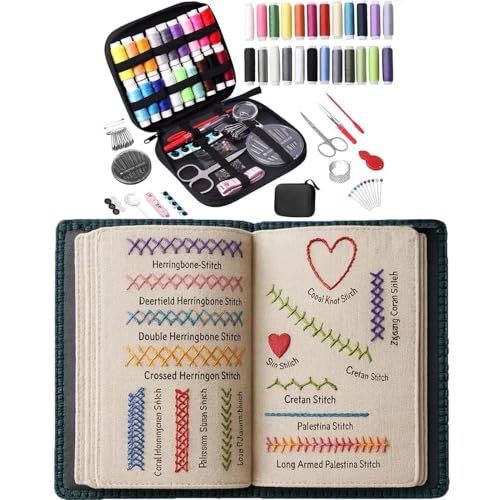 Genérico Libro De Bordado A Mano, Kit Bordado Terapéutico Melyoo Para Principiantes, 106 Patrones Y Herramientas De Costura Completas Con Tutorial