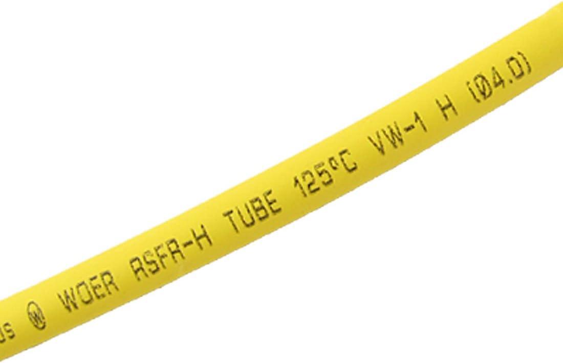 4.0mm x 200 Meters Heat Shrinkable Tubing Tube Roll Yellow (2bea1489355492526edefca0d037c70f)