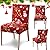 10 Pcs Christmas Chair Covers Set Xmas Dining Room Stretch Slipcovers Santa Snowman Removable Chair Seat Cover Washable Dining Chair Protectors Covers Christmas Chair Decorations for Home Kitchen