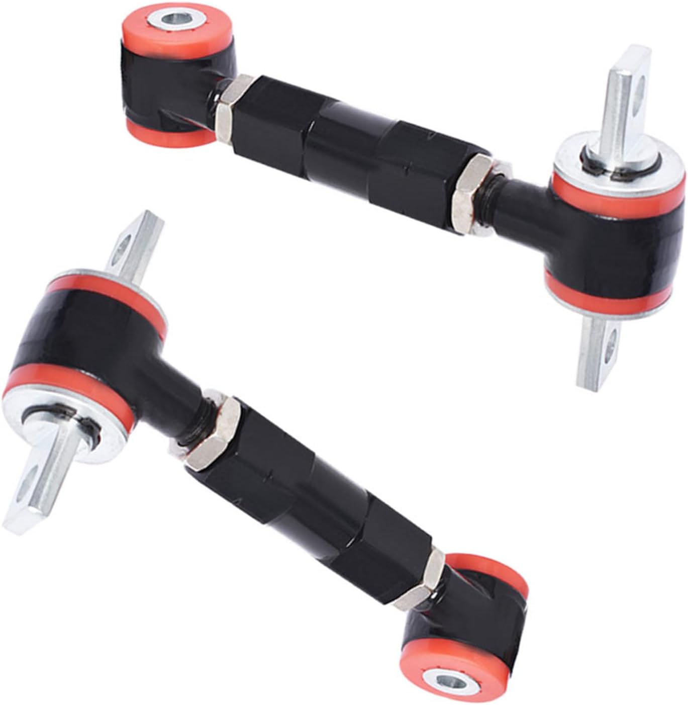 GXYWADY Black Adjustable Racing Rear Suspension Camber Control Arms Kit Replacement for 1998-2000 Civic Replacement for 1990-2001 Integra