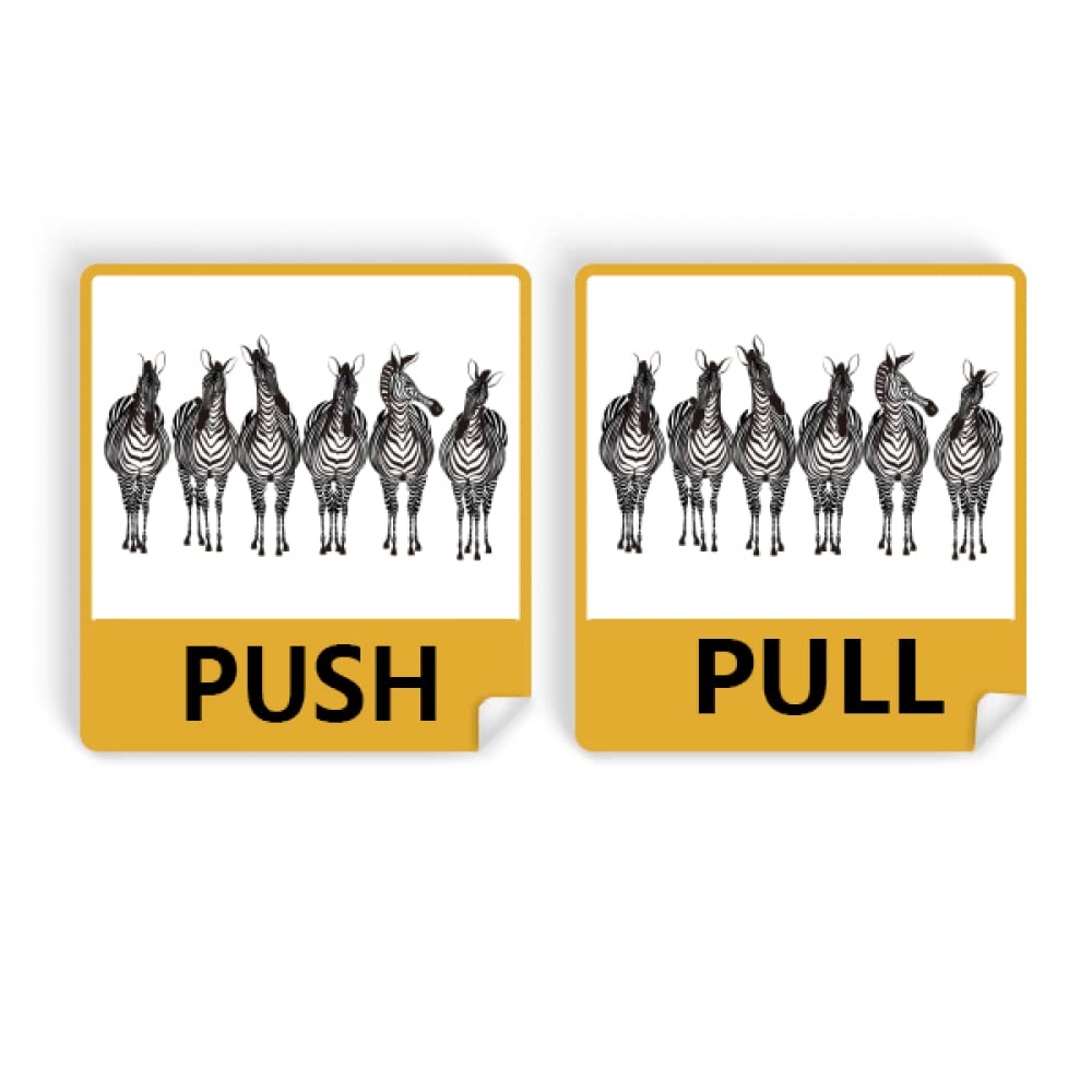 Different Action Pinto Animal Push Pull Door Sign Vinyl Stickers Shop