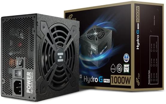 FSPHydro G PRO 1000W 80 Plus Gold Full Modular ATX 12V V2.52 Active PFC Power Supply with 10-Year Warranty (HG2-1000)