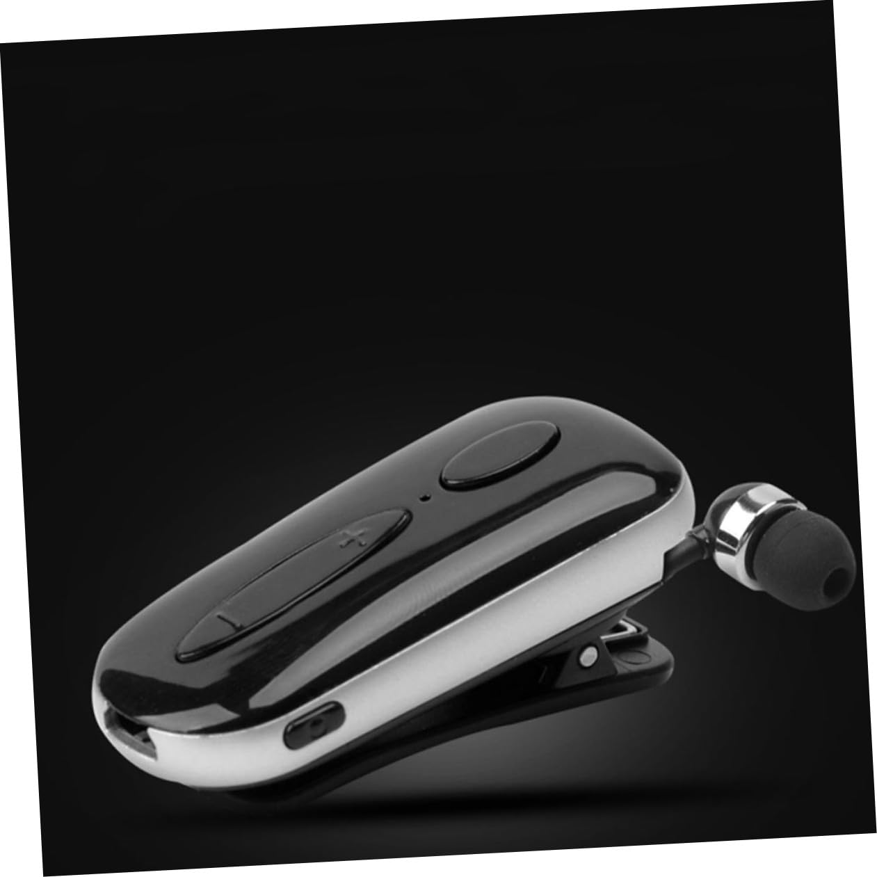 Auricolari Wireless Retrattili con Clip Professionali Cuffie Senza Fili Nere per Sport e Telefonate Chiare Design Compatto e Durevole