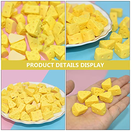balacoo TEHAUX 50Pcs Künstliche Käse Kuchen Gefälschte Simulation Essen Dreieck Käse Modell Spaß Küche Spielzeug Pretend… – Bild 3