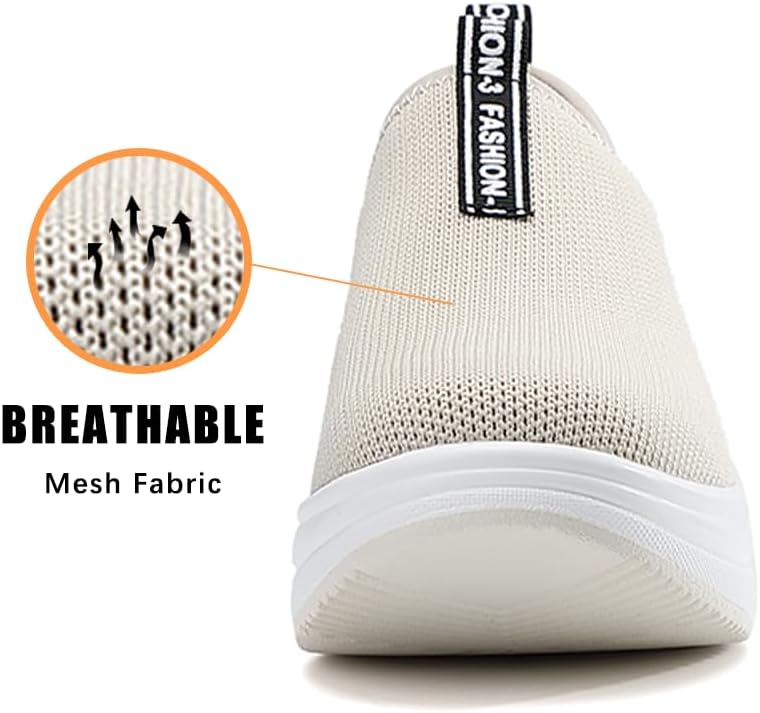 Oude Platform Loafers for Women Comfortable | Womens Slip On Sneakers Lightweight | Women's Walking Shoes Work Long Hours | Thick Rocking Bottom - Image 6