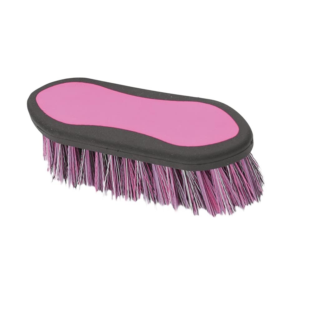 Shires 1482 Ezi-Groom Large 2-Tone Dandy Brush Bright Pink โ image 1
