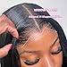 Lagos M Shaped Wig Silky Straight Glueless Wig 150% Density New Trend Lagos Hairline Human Hair Pre Plucked Vietnamese Raw Hair 13x6 HD Invisible Lace Front Wigs with Bleached Knots 26 Inch