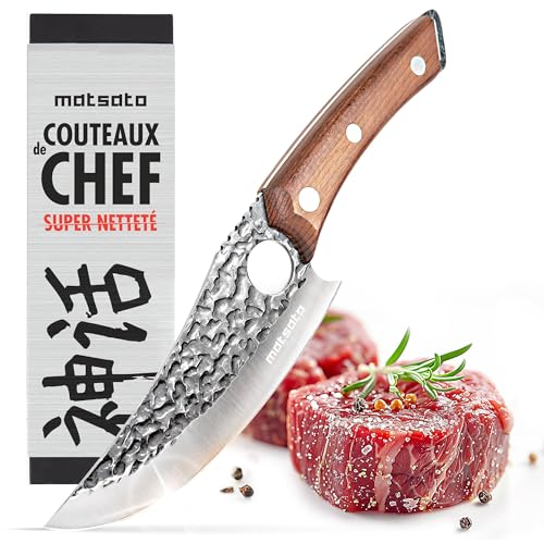 Matsato Couteau de Cuisine Parfait Pour Couper, Désosser et...