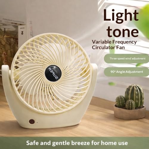 Image of One94Store Portable USB Desk Fan, 1800mAh Rechargeable Handheld Fan with Stand, 3 Speed Low Noise Personal Cooling Fan, Up to 4Hrs Runtime for Home, Office & Travel (Creamy White)