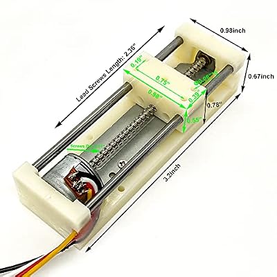DC 5V Micro 2-Phase 4-Wire Stepper Motor Linear Rail 48mm Stroke Linear Stage Actuator Lead Screw Slider Stepping Motor Small Electric Motors 18 Degree Step Angle