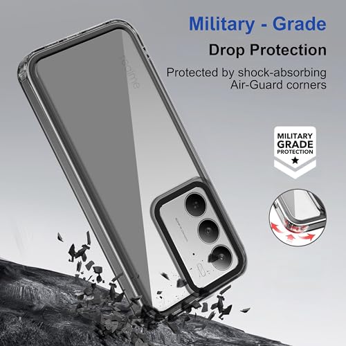 Image of Zapcase Back Case Cover for Realme C75 5G | Compatible for Realme C75 5G Back Cover | Case Cover with Camera Protection | (TPU + PC | Translucent Black)